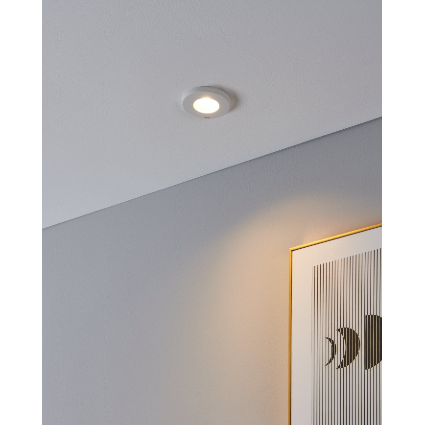 Eglo - SET 3xLED Lámpara empotrable de baño 1xGU10/4W/230V IP44 blanco