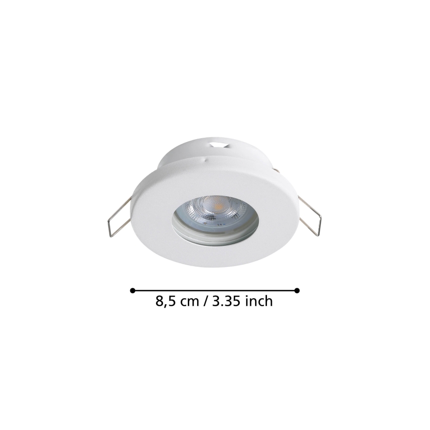 Eglo - SET 3xLED Lámpara empotrable de baño 1xGU10/4W/230V IP44 blanco