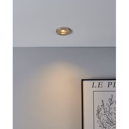 Eglo - SET 3xLED Lámpara empotrable de baño 1xGU10/4W/230V IP44 cromo mate