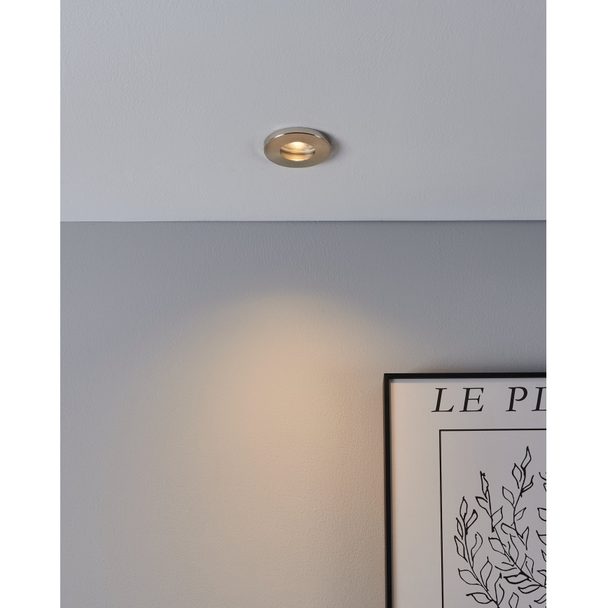 Eglo - SET 3xLED Lámpara empotrable de baño 1xGU10/4W/230V IP44 cromo mate