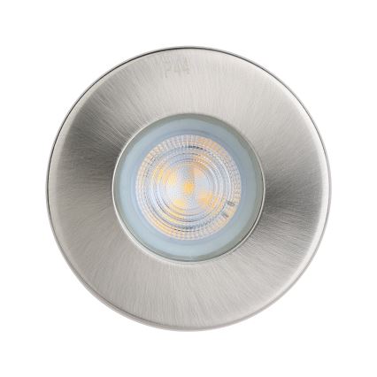 Eglo - SET 3xLED Lámpara empotrable de baño 1xGU10/4W/230V IP44 cromo mate
