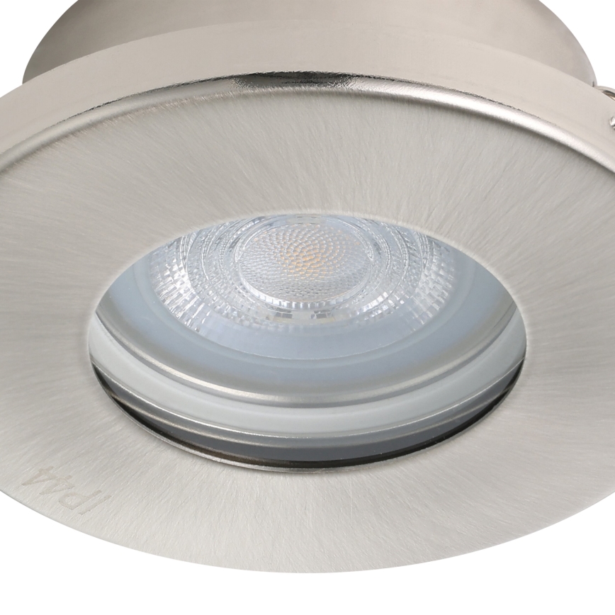 Eglo - SET 3xLED Lámpara empotrable de baño 1xGU10/4W/230V IP44 cromo mate