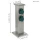 EGLO - Columna de toma de corriente de exterior verde IP44
