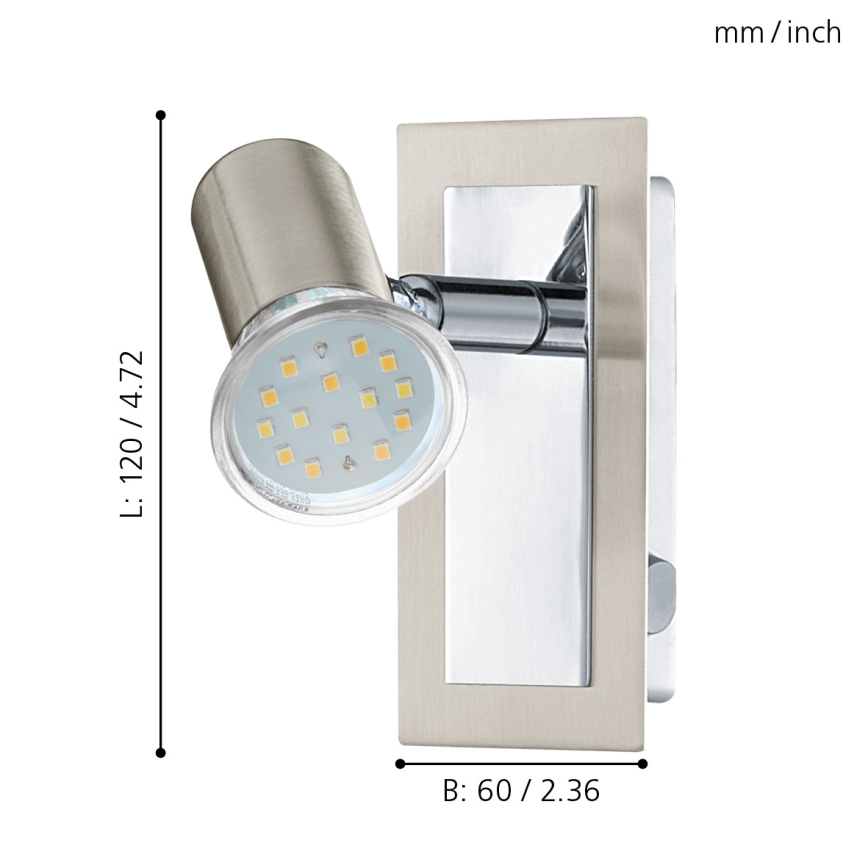 EGLO - Foco de pared 1xGU10//3W/230V