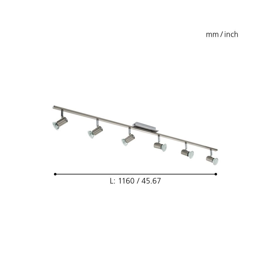 Eglo - Plafón 6xGU10/LED/3W