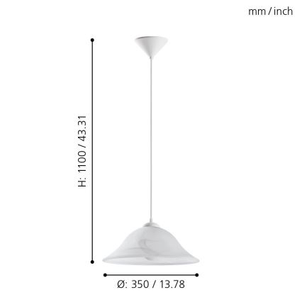 Eglo - Lámpara colgante 1xE27/60W/230V