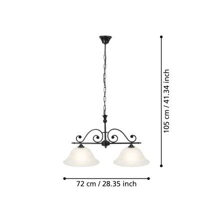 Eglo - Lámpara colgante 2xE27/60W/230V