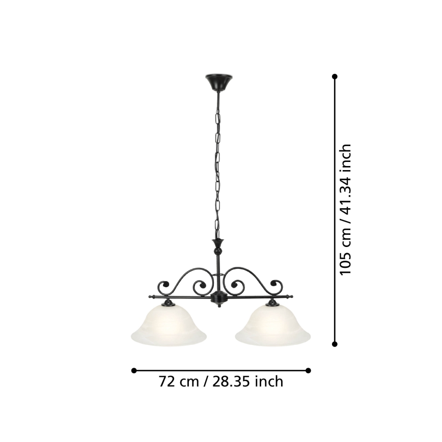 Eglo - Lámpara colgante 2xE27/60W/230V