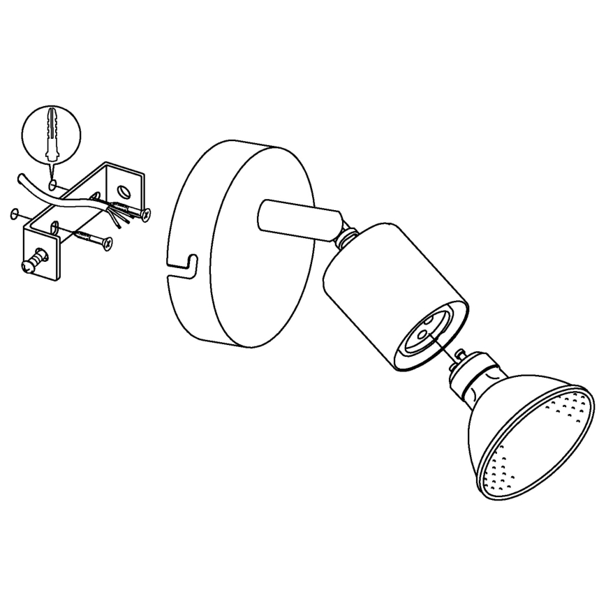 Eglo - Foco LED de pared LED 1xGU10/2,8W/230V