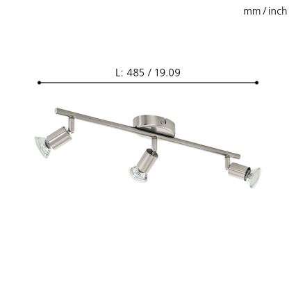 Eglo - Foco LED 3xGU10-LED/2,8W/230V