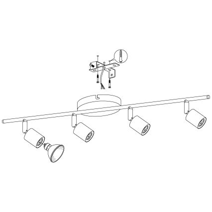 Eglo - Foco LED 4xGU10-LED/2,8W/230V