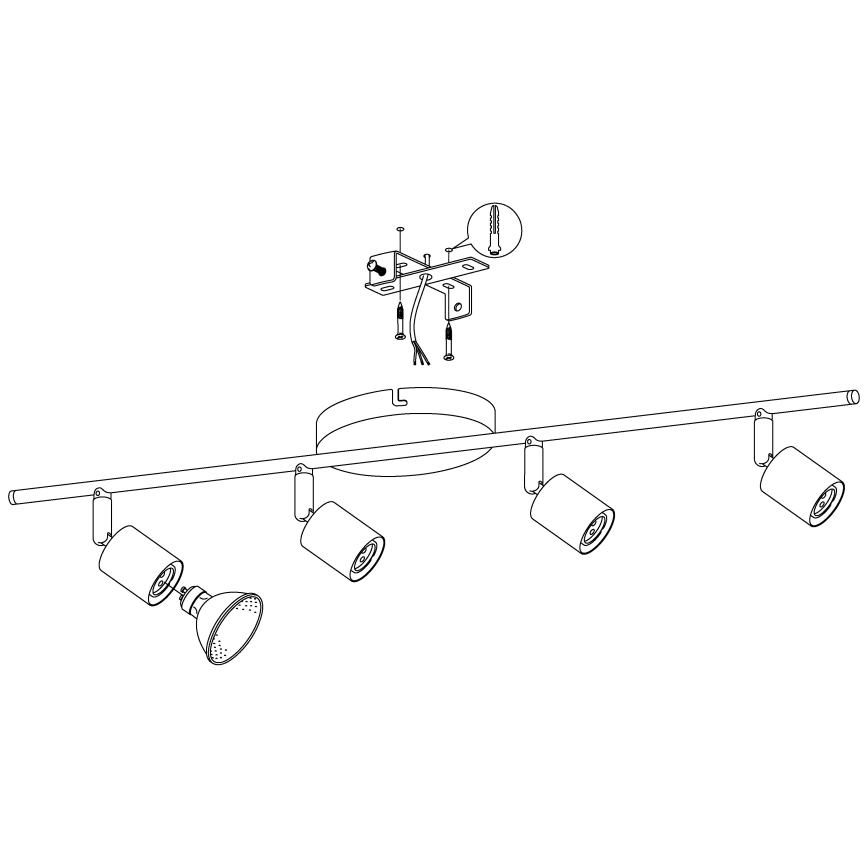 Eglo - Foco LED 4xGU10-LED/2,8W/230V