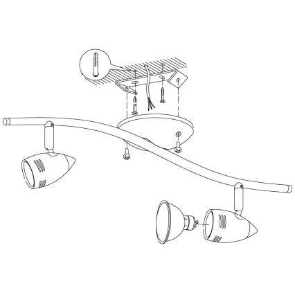 Eglo - Foco LED 2xGU10-LED/3W/230V