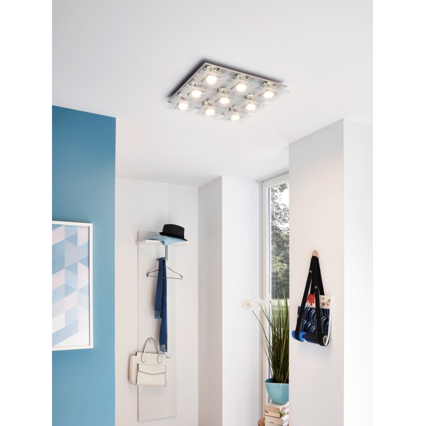 Eglo - Plafón LED 9xGU10/3W/230V