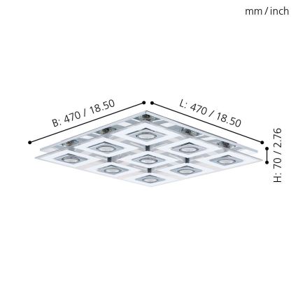 Eglo - Plafón LED 9xGU10/3W/230V