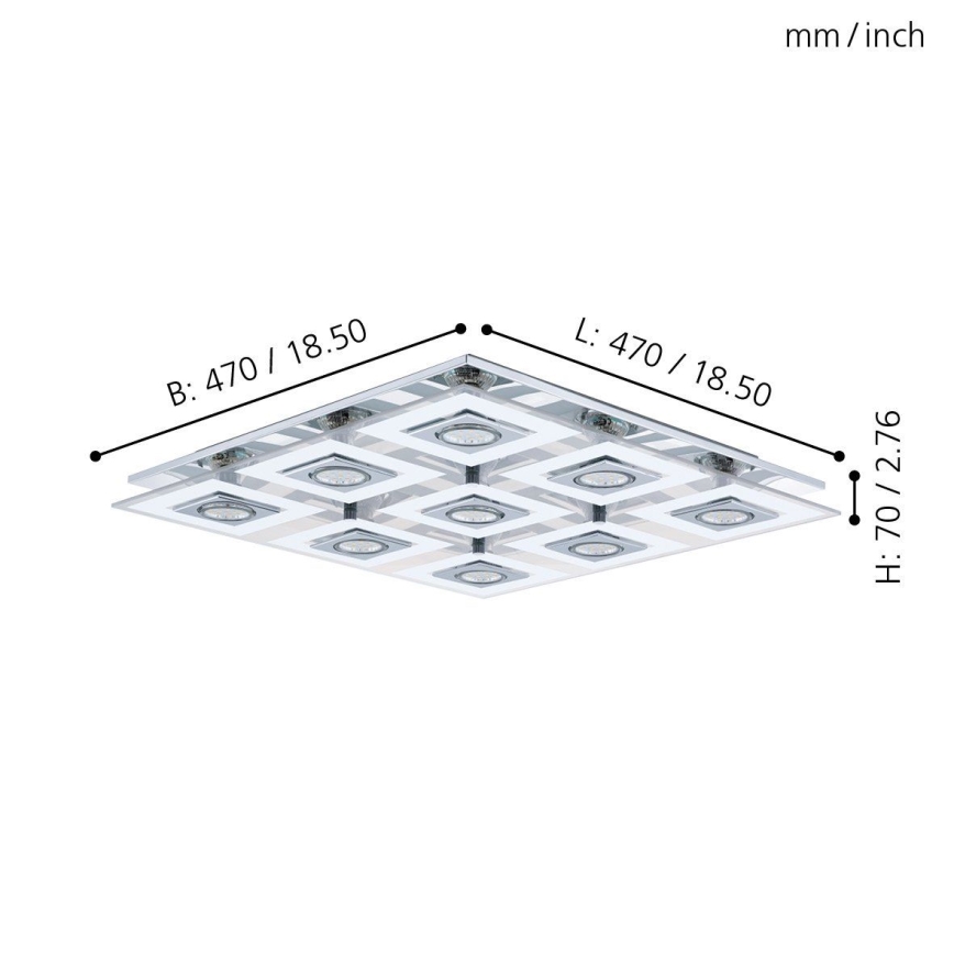 Eglo - Plafón LED 9xGU10/3W/230V