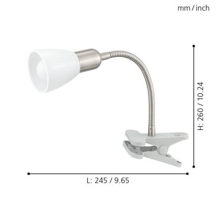 Eglo - Lámpara LED con clip 1xE14-LED/4W/230V