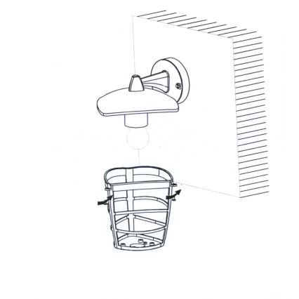 Eglo - Aplique LED exterior 1xE27/8,5W/230V IP44