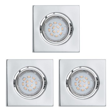 Eglo 93246 - SET 3x Iluminación LED empotrada de techo IGOA 3xGU10/5W/230V