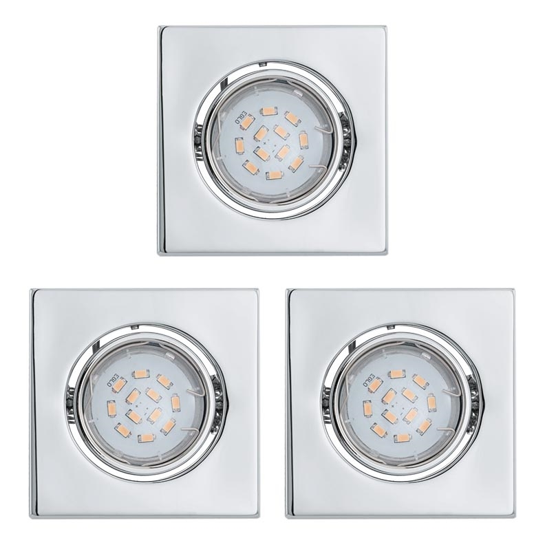 Eglo 93246 - SET 3x Iluminación LED empotrada de techo IGOA 3xGU10/5W/230V