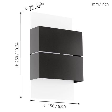 Eglo - Iluminación LED exterior 2xLED/2,5W/230V IP44