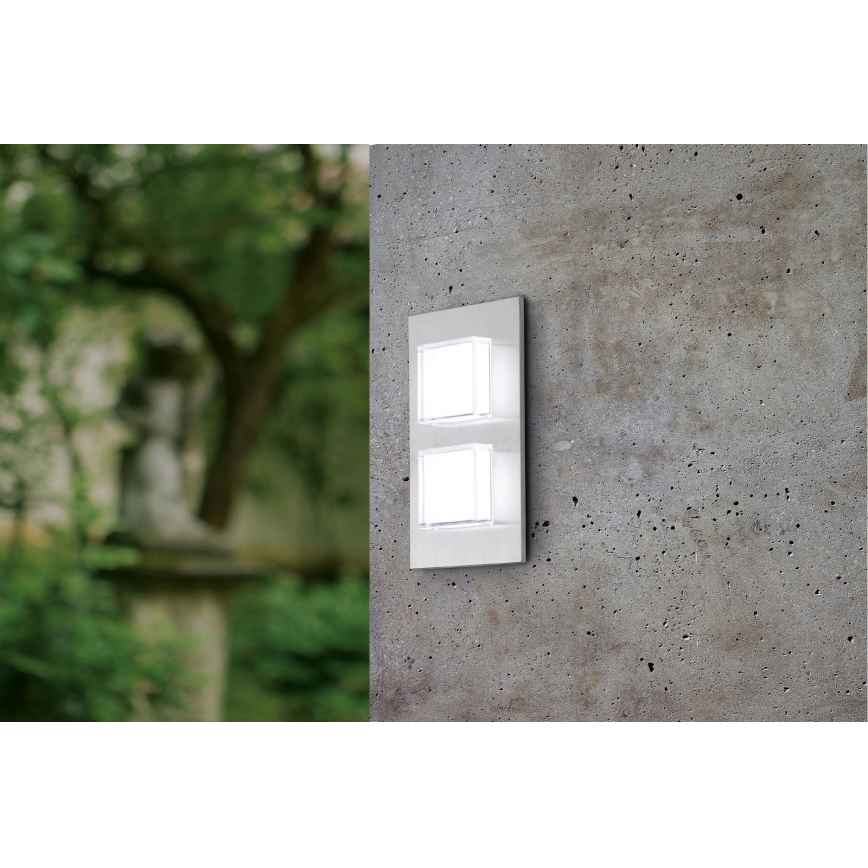 Eglo 93365 - Aplique LED exterior PIAS 2xLED/2,5W/230V IP44