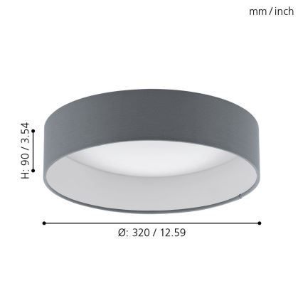 Eglo - Plafón LED LED/12W/230V