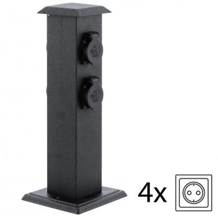 EGLO 93426 - Columna de exterior para jardín con enchufes SCHUKO IP44