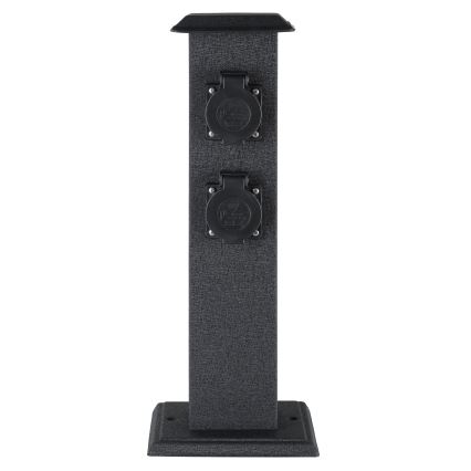 EGLO 93426 - Columna de exterior para jardín con enchufes SCHUKO IP44