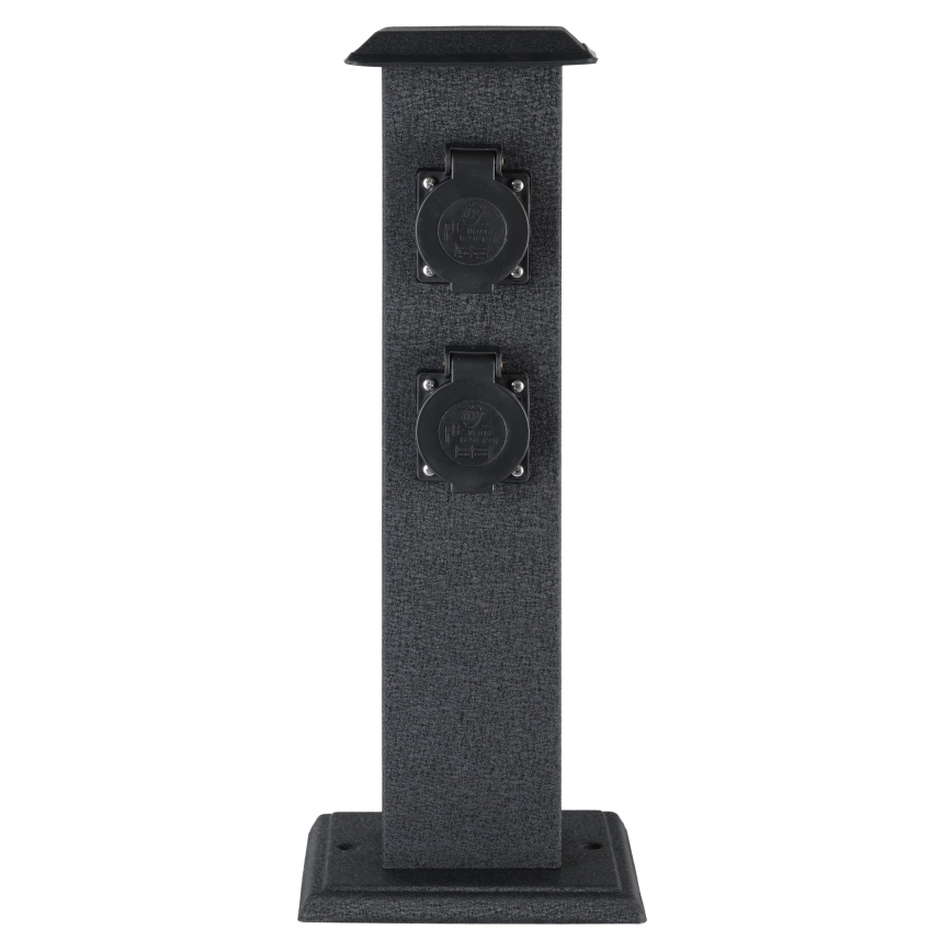 EGLO 93426 - Columna de exterior para jardín con enchufes SCHUKO IP44
