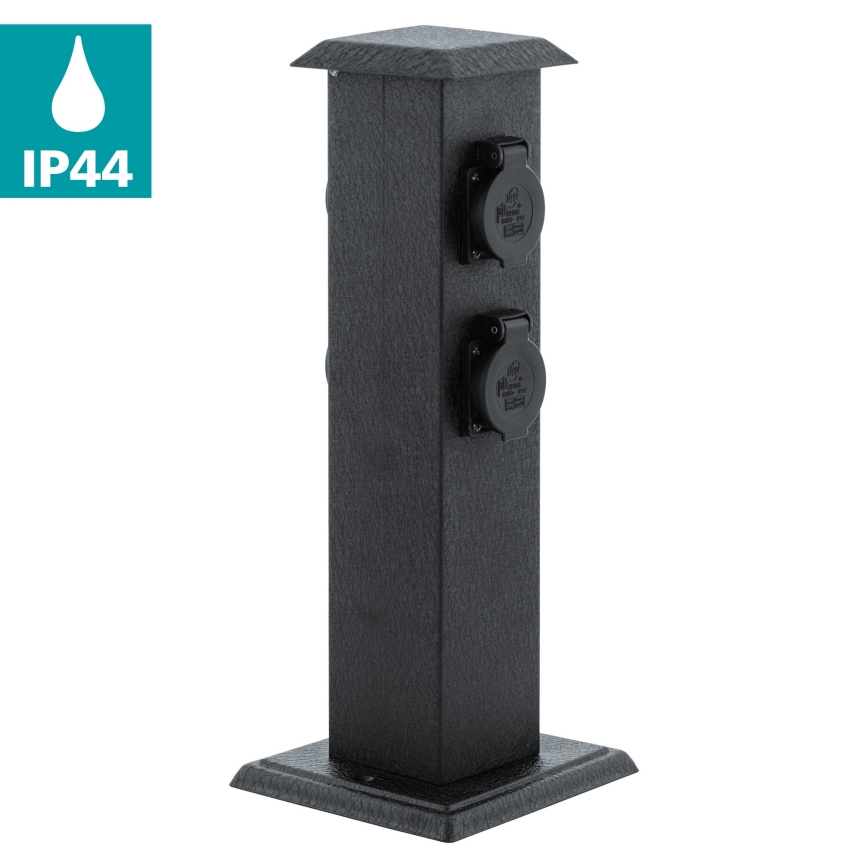 EGLO 93426 - Columna de exterior para jardín con enchufes SCHUKO IP44