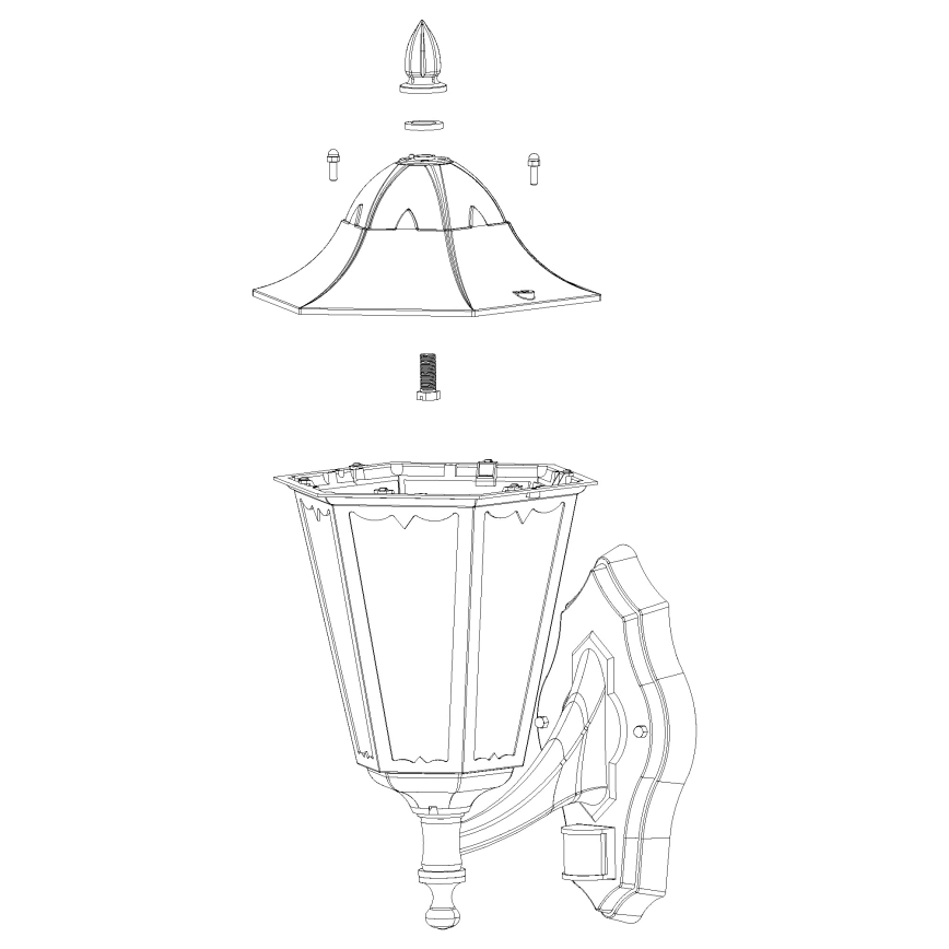 Eglo - Aplique exterior con sensor 1xE27/60W/230V IP44