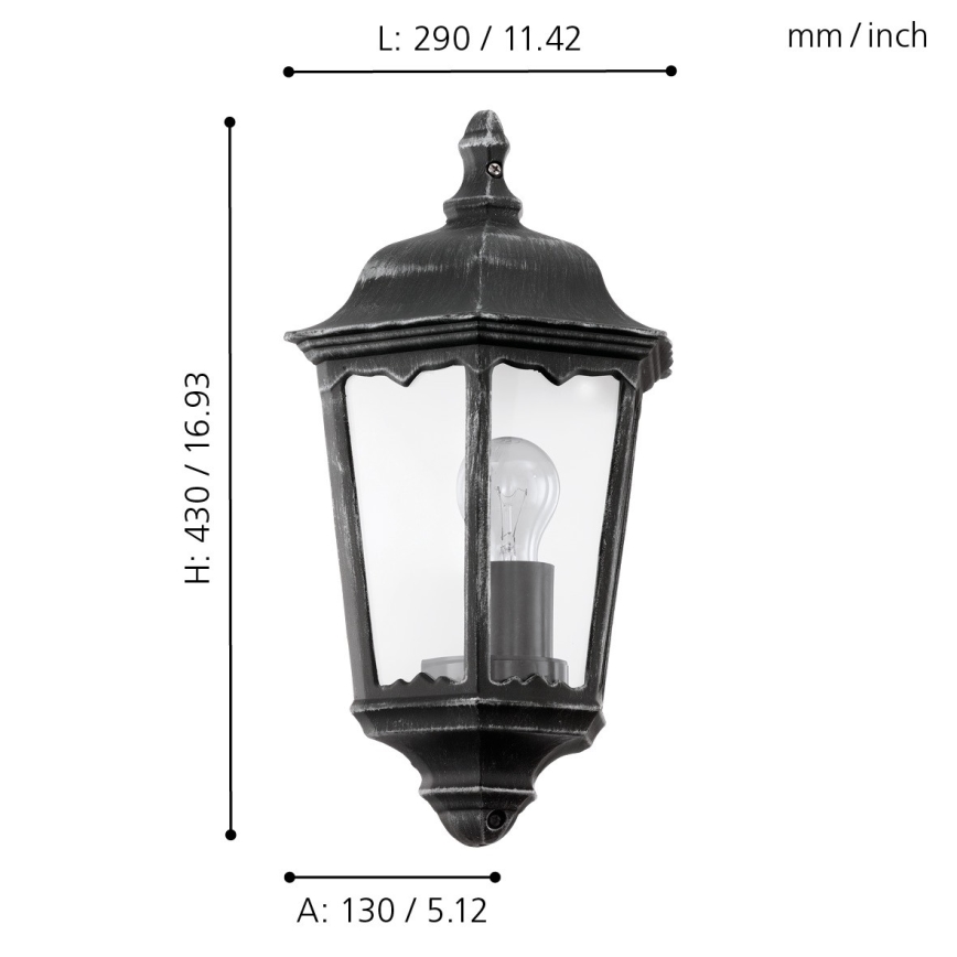 Eglo - Aplique exterior 1xE27/60W/230V IP44