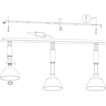 Eglo 93468 - Lámpara LED colgante MONTEFIO 3xLED/6W/230V