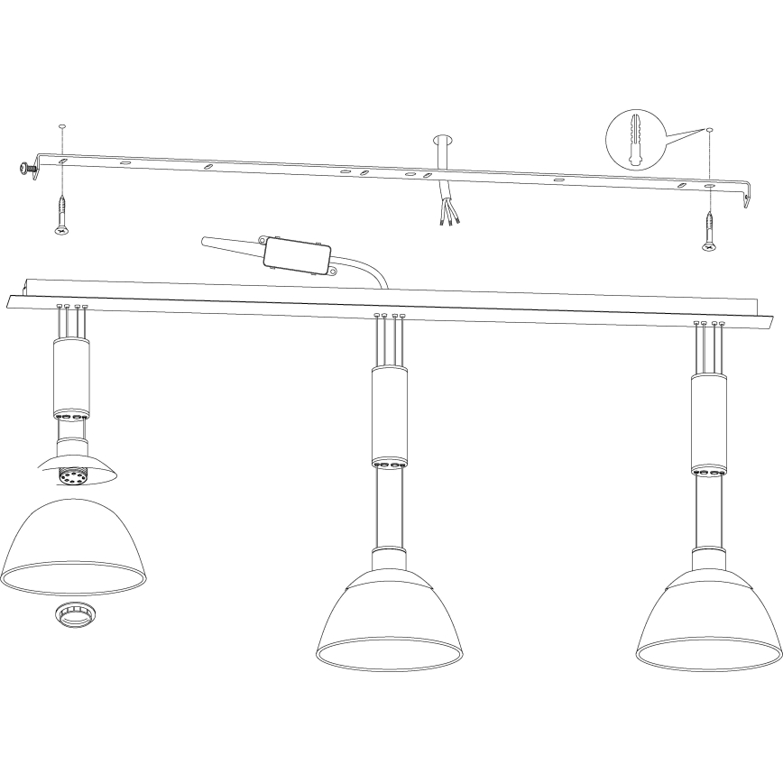 Eglo 93468 - Lámpara LED colgante MONTEFIO 3xLED/6W/230V