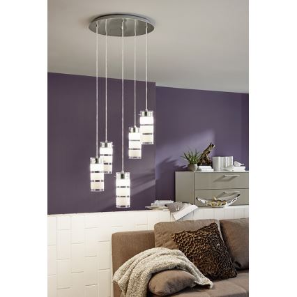 Eglo 93545 - Lámpara LED colgante OLVERO 5xGX53/7W/230V