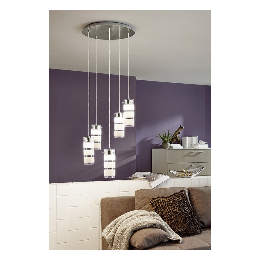 Eglo 93545 - Lámpara LED colgante OLVERO 5xGX53/7W/230V