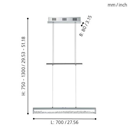 Eglo - Lámpara LED regulable LED/24W/230V