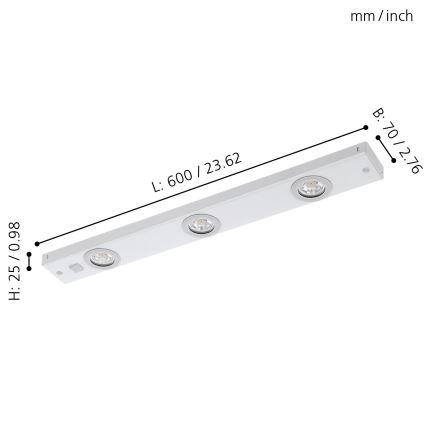 Eglo - Foco LED 3xLED/2,3W/230V