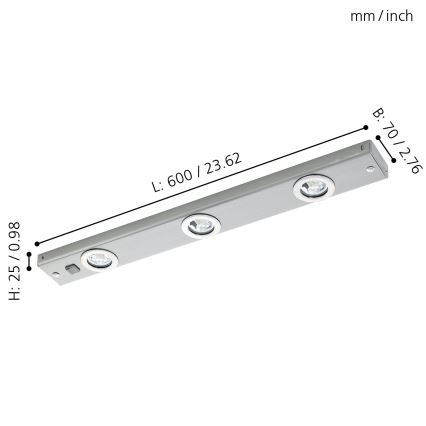 Eglo - Foco LED 3xLED/2,3W/230V