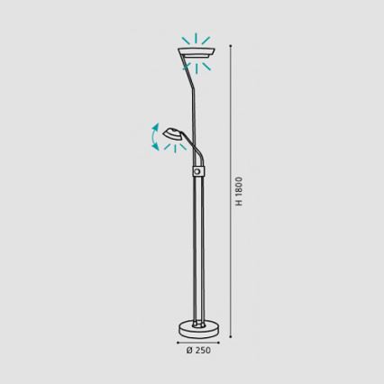 Eglo - Lámpara LED regulable LED/17,28W + LED/2,88W