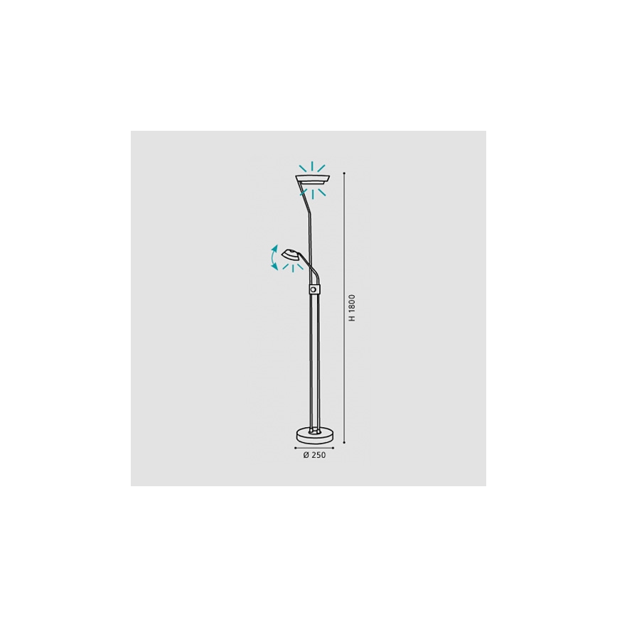 Eglo - Lámpara LED regulable LED/17,28W + LED/2,88W
