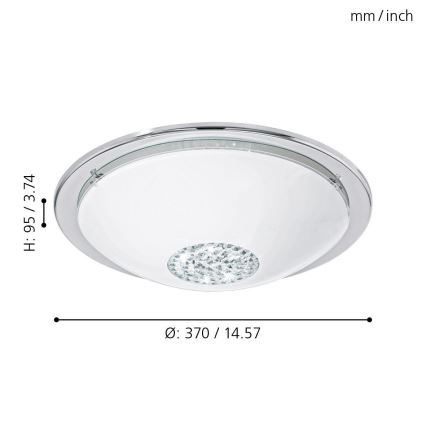 Eglo - Plafón LED LED/12W/230V