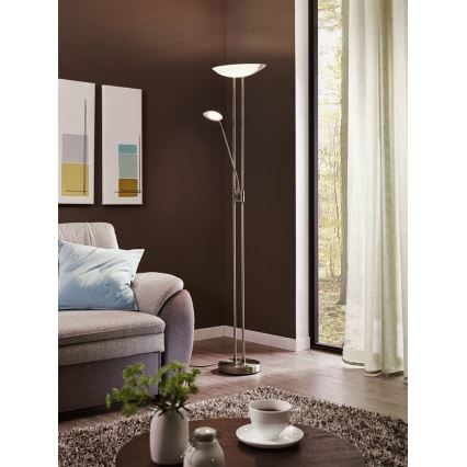 Eglo - Lámpara de pie LED regulable LED/20W + LED/2,5W bronce