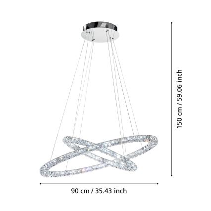 Eglo - Lámpara LED colgante LED/56,1W/230V
