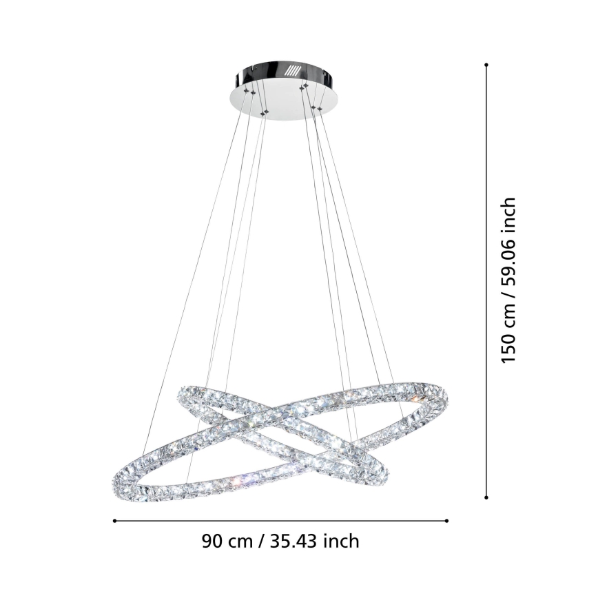 Eglo - Lámpara LED colgante LED/56,1W/230V