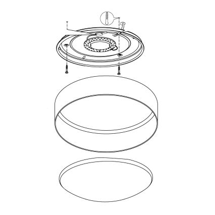 Eglo - Plafón LED LED/12W/230V