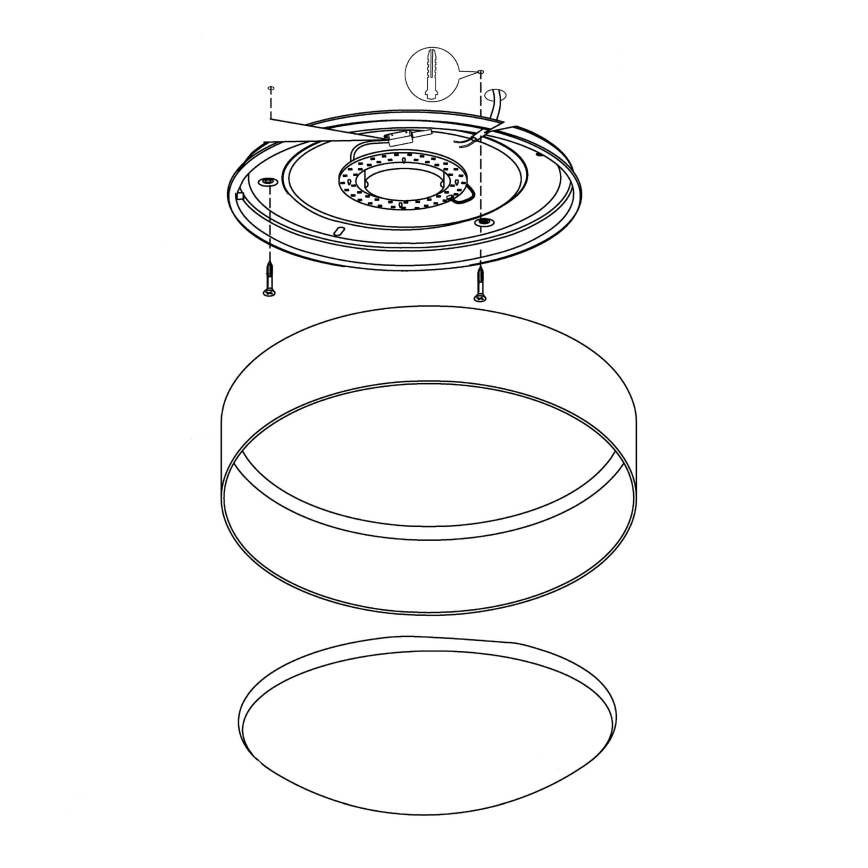 Eglo - Plafón LED LED/12W/230V