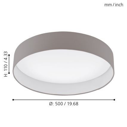 Eglo - Plafón LED LED/24W/230V