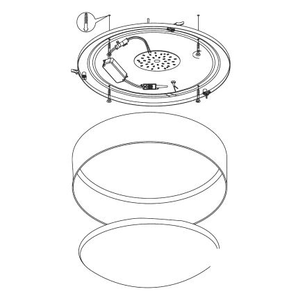 Eglo - Plafón LED LED/24W/230V